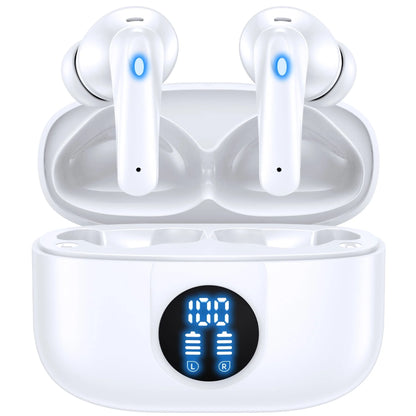 Wireless Earbuds, Bluetooth Headset 60 Hours of Battery Life with Noise Cancellation Clear Calls Built-In Microphone IPX7 Waterproof V5.3 Bluetooth Earbuds Stereo Earbuds for Sports and Work