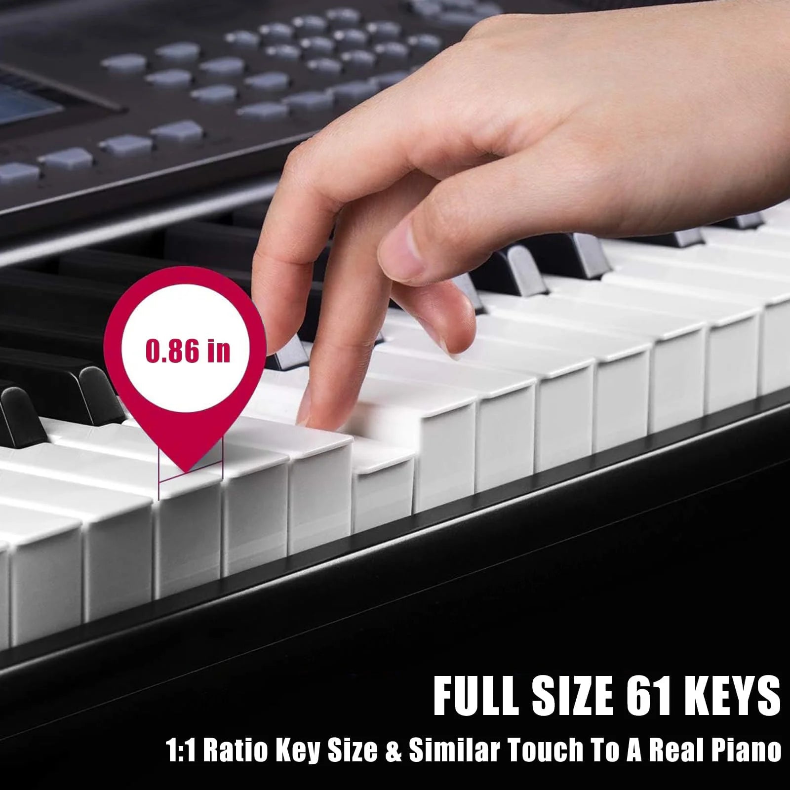 61 Key Electric Keyboard Piano with Lighted Keys Portable Piano Kit